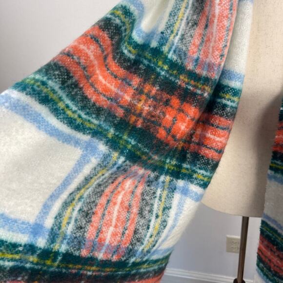 Aerie Super Soft Plaid Oversized Blanket Scarf Large Boho Cabin Core 19.5" x 87" - Picture 5 of 5